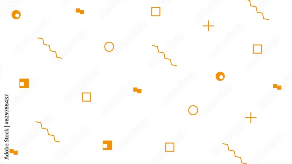 Orange random abstract shapes pop style Minimal white background Orange random abstract shapes pop style Minimal white background