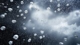 hailstorm, with large hailstones visible against a dark sky, illustrating extreme weather condition generative ai