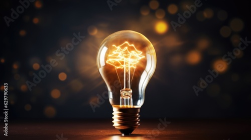 light bulb glowing brightly against a dark background, representing the spark of a new idea or innovation generative ai