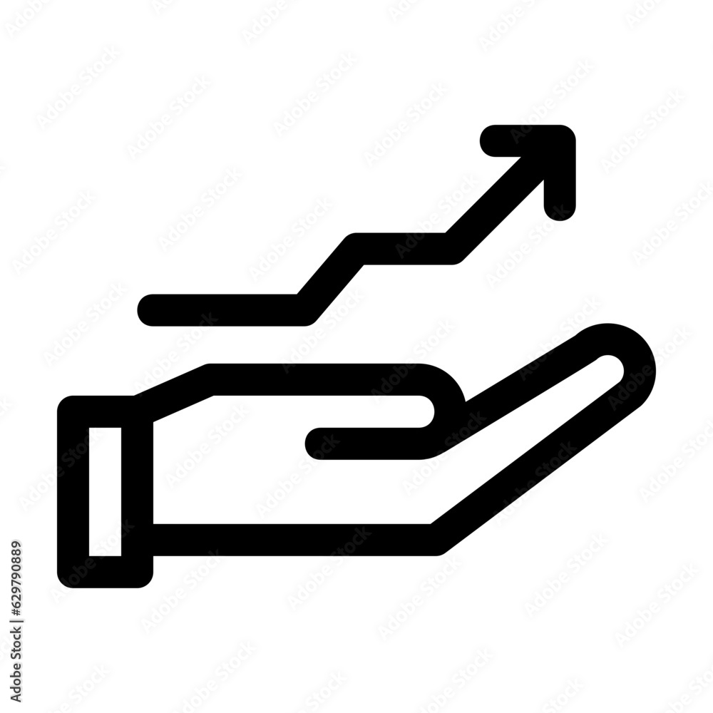 Growth Line Icon Vector Growth Line Icon Vector
