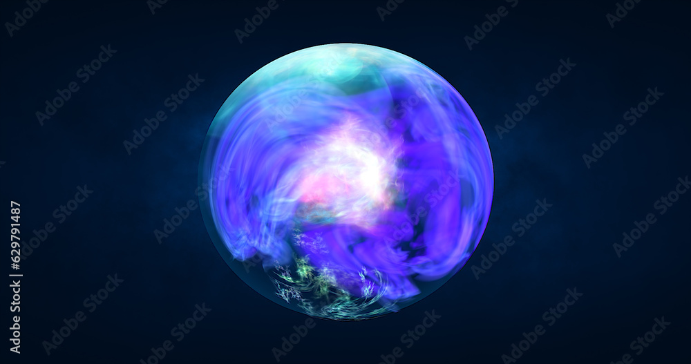 Abstract ball sphere planet iridescent energy transparent glass magic with energy waves in the core abstract background Abstract ball sphere planet iridescent energy transparent glass magic with energy waves in the core abstract background