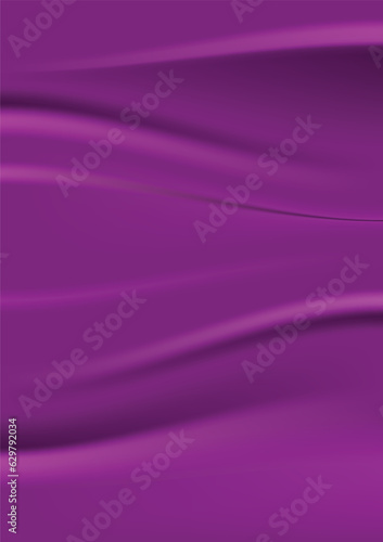 The abstract background purple fabric pattern with wavy creases. photo