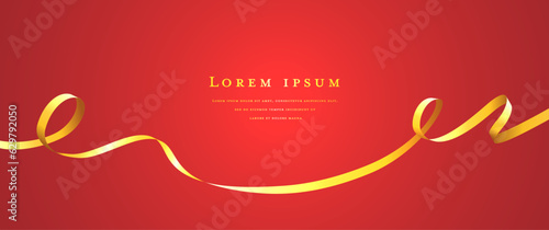 gold ribbon design frame