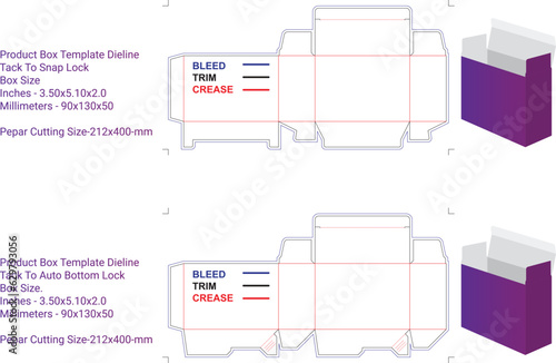 Product Box, Template, Dieline Box Design,  cardboard, box template, layout box, cosmetic box,