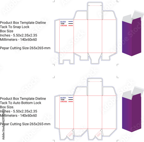 Product Box, Template, Dieline Box Design,  cardboard, box template, layout box, cosmetic box,