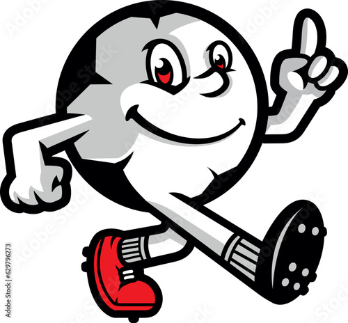 Fun and Happy Soccer Football Cartoon Mascot