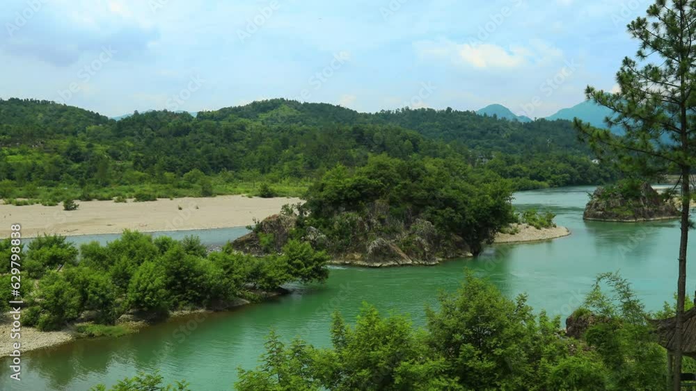 Time lapse of Nanxi River. It is famous for its unique features of Time lapse of Nanxi River. It is famous for its unique features of