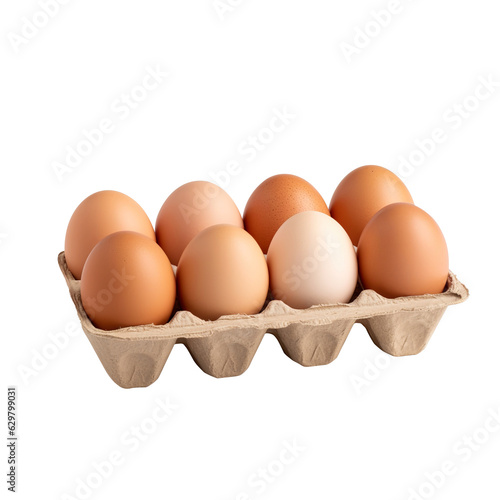 eggs in carton, created with generative ai