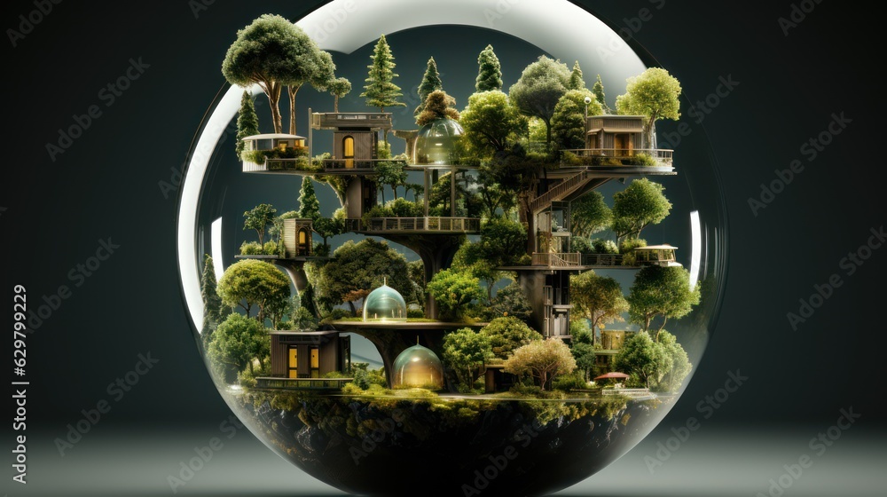 glass globe in a vase glass globe in a vase