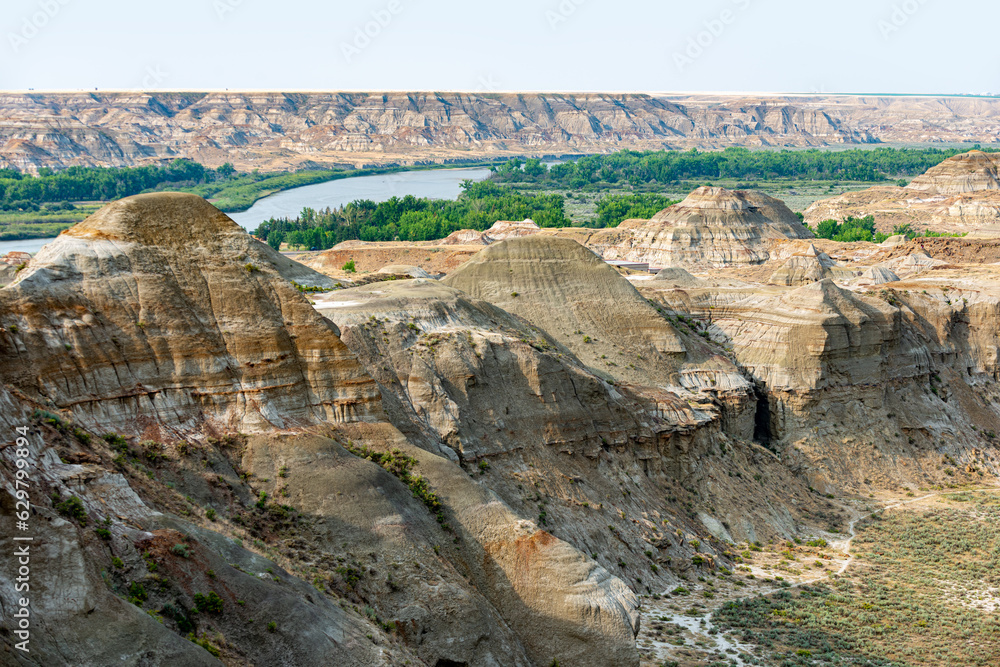 Dinosaur Provincial Park panorama Vast badlands, rich with fossils