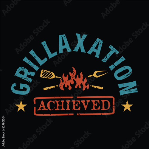 BBQ Smokehouse Grillaxation Lockup Logo For TShirt Design