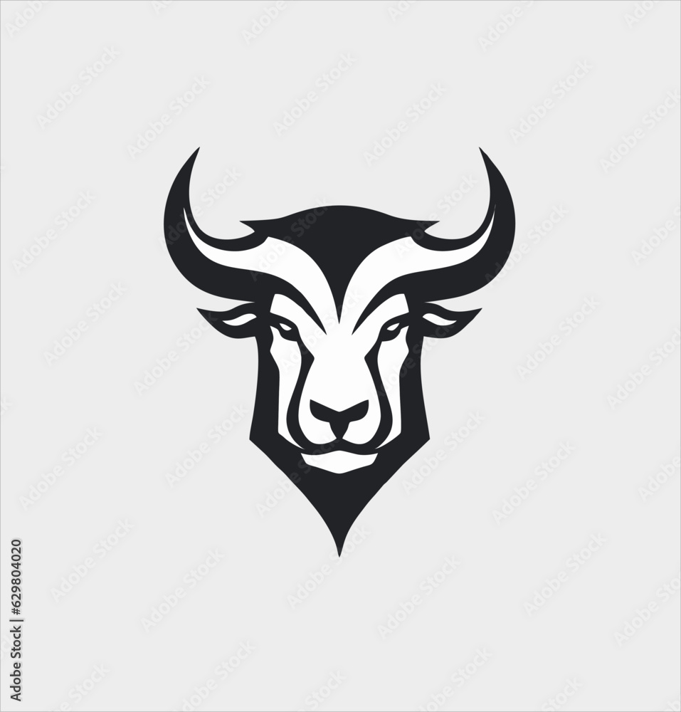 bull icon vector, filled flat sign, Symbol, logo illustration