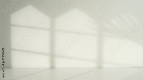 empty room with walls and window shadow
