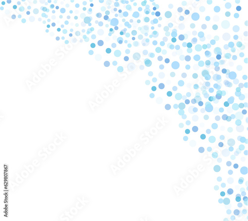 Fotografia 青いドット模様のフレームのベクター背景画像