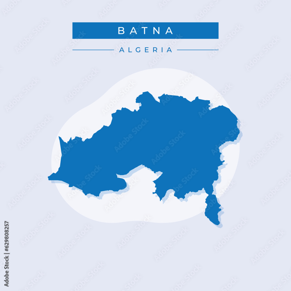 Vector illustration vector of Batna map Africa