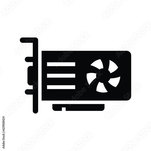 Video graphics card vector icon