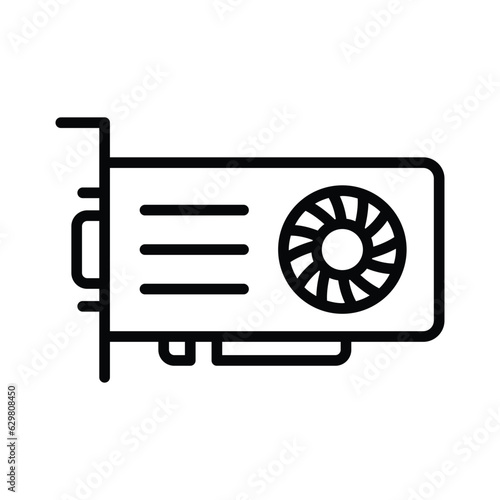 Video graphics card vector icon