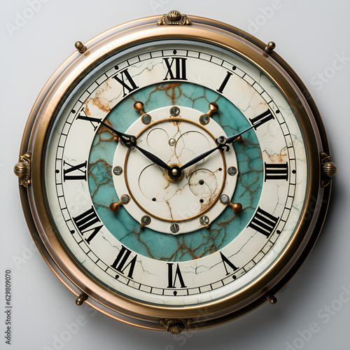 antique pocket watch,wall,Ai generated