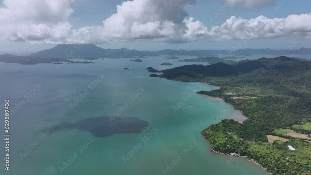 Panorama Of The Wild Tropical Islands Of Palawan, Philippines, Aerial View Panorama Of The Wild Tropical Islands Of Palawan, Philippines, Aerial View
