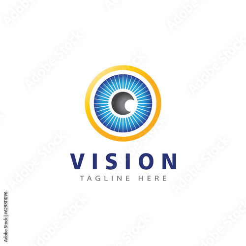 Eye logo vector illustration business element and symbol design