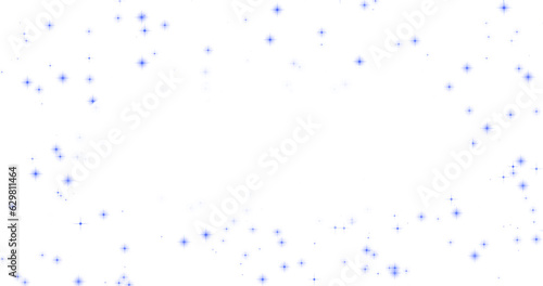 外側にある青色の星のキラキラパーティクル素材(背景透過)アルファチャンネル付png