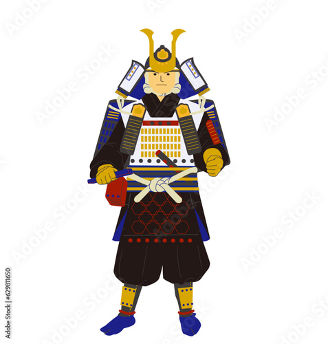 大鎧を身につけた侍_武士_弓なし