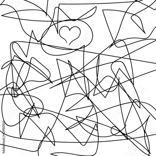 Heart and pattern with web or net 