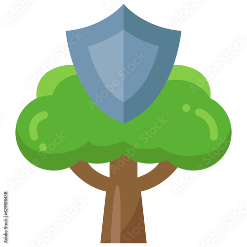 save nature flat icon