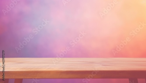 colorful wooden table