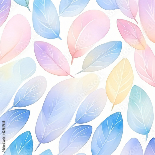 seamless pattern with watercolor pastel style