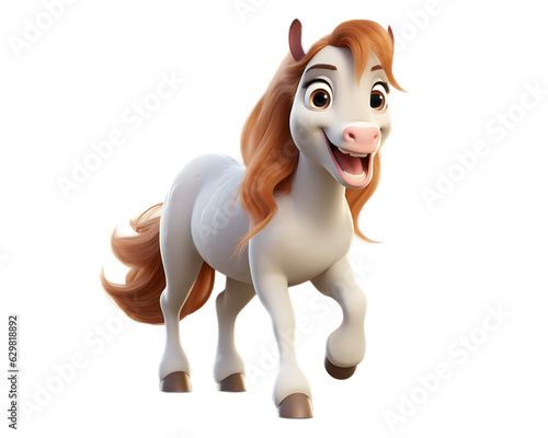  Cute 3D Horses  Delightful Livestock in the Countryside 
Transparent Background Generative Ai