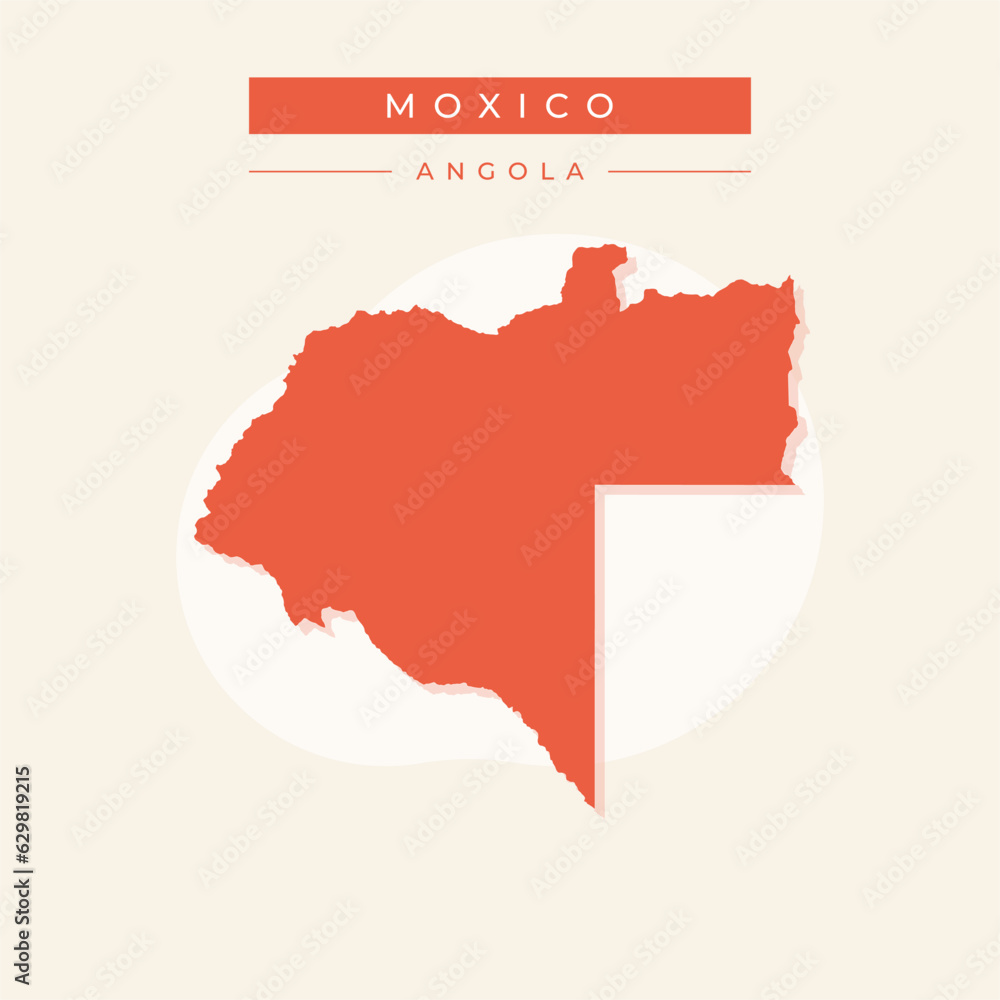 Fototapeta premium Vector illustration vector of Moxico map Africa