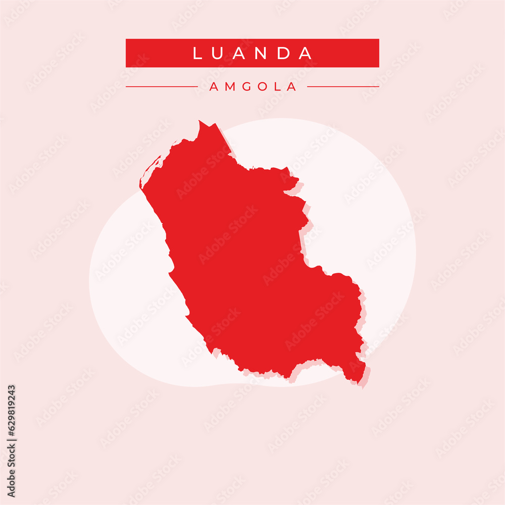 Vector illustration vector of Luanda map Africa Vector illustration vector of Luanda map Africa