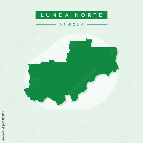 Vector illustration vector of Lunda Norte map Africa photo