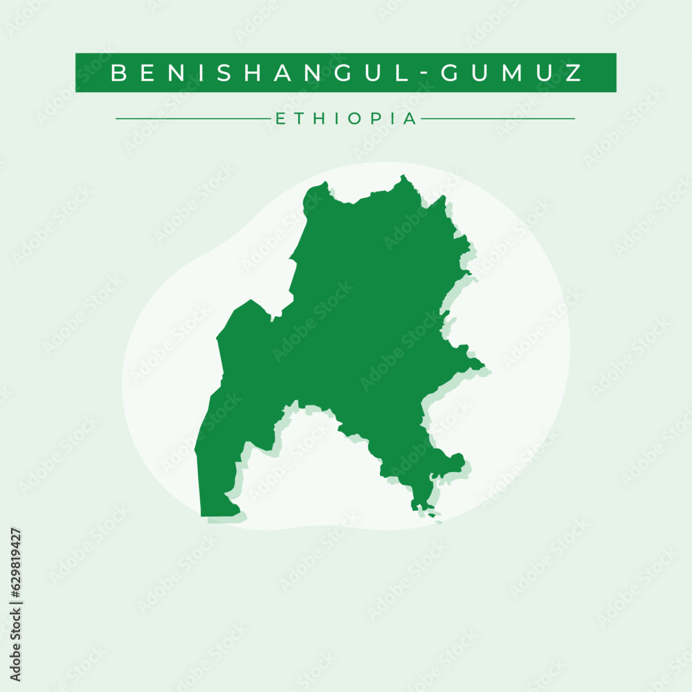 Vector illustration vector of Benishangul-Gumuz map Ethiopia