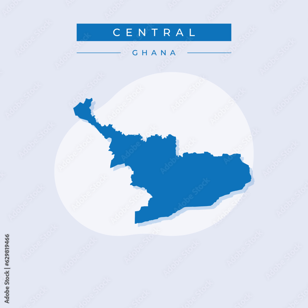 Vector illustration vector of Central map Ghana
