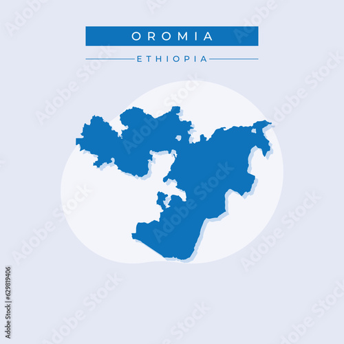 Vector illustration vector of Oromia map Ethiopia