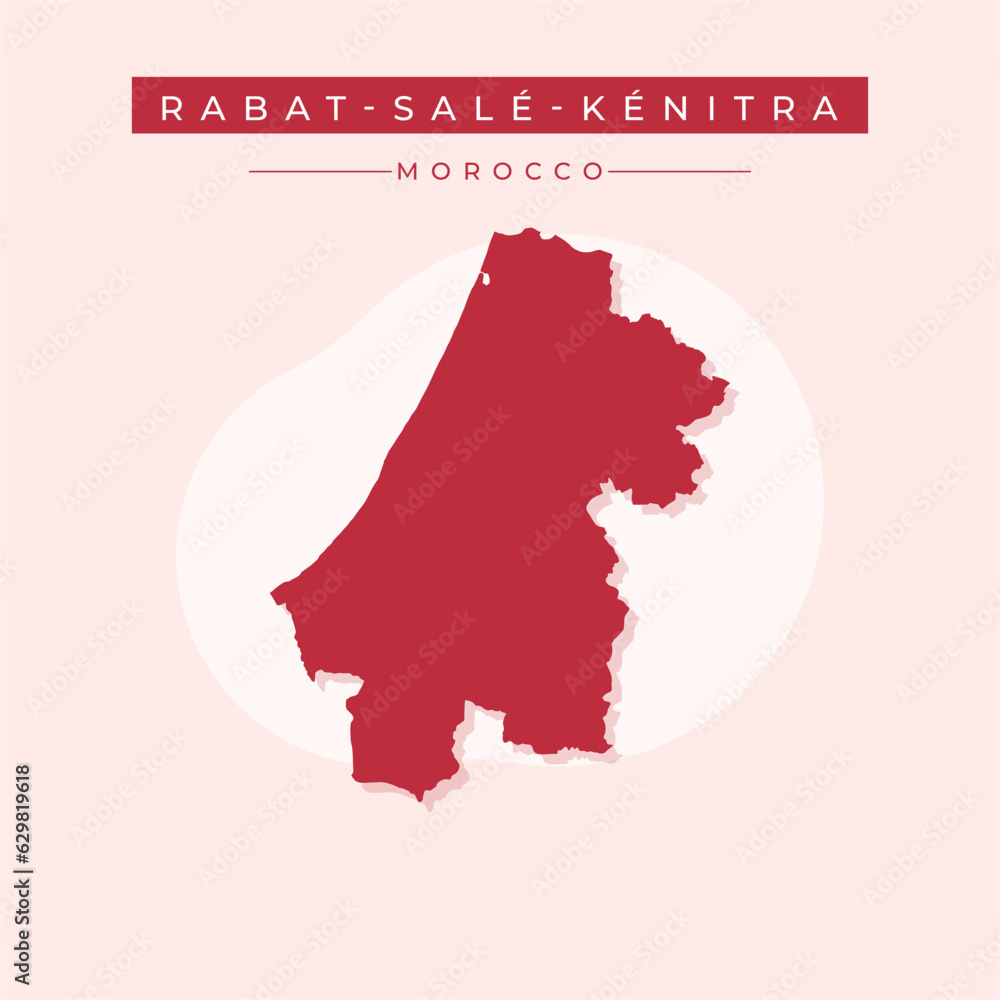 Vector illustration vector of Rabat-Salé-Kénitra map Morocco Vector illustration vector of Rabat-Salé-Kénitra map Morocco
