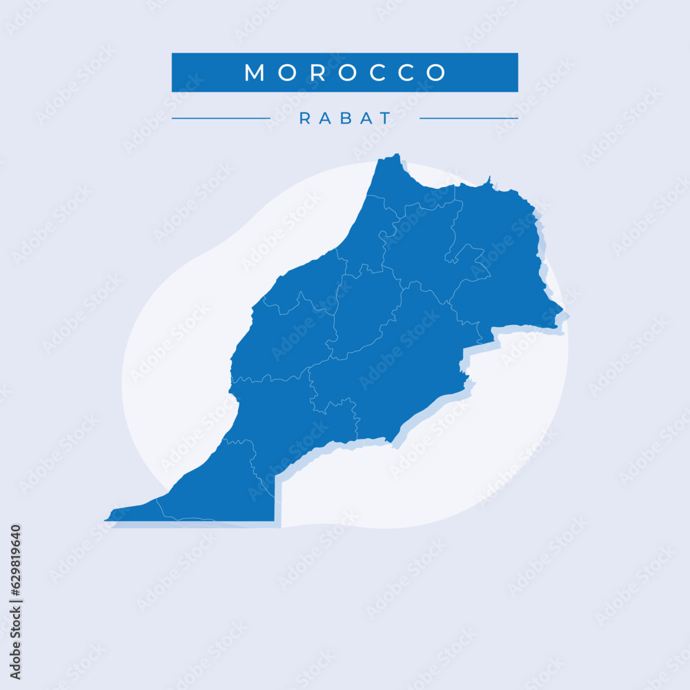 Vector illustration vector of Morocco map Morocco