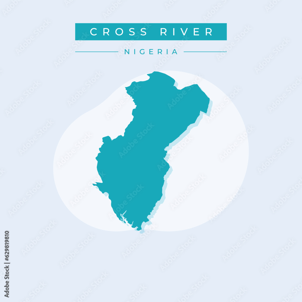 Vector illustration vector of Cross River map Nigeria