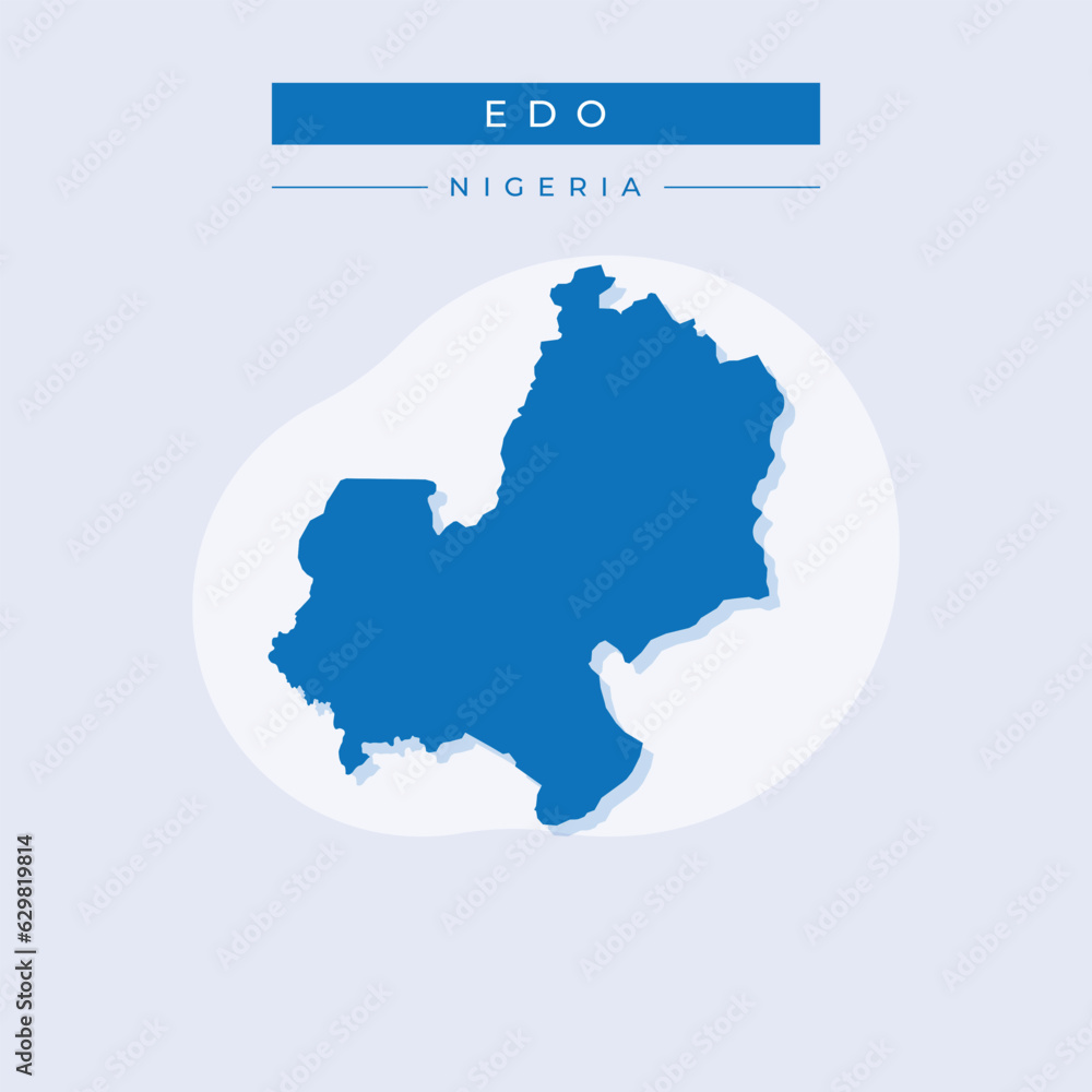 Vector illustration vector of Edo map Nigeria