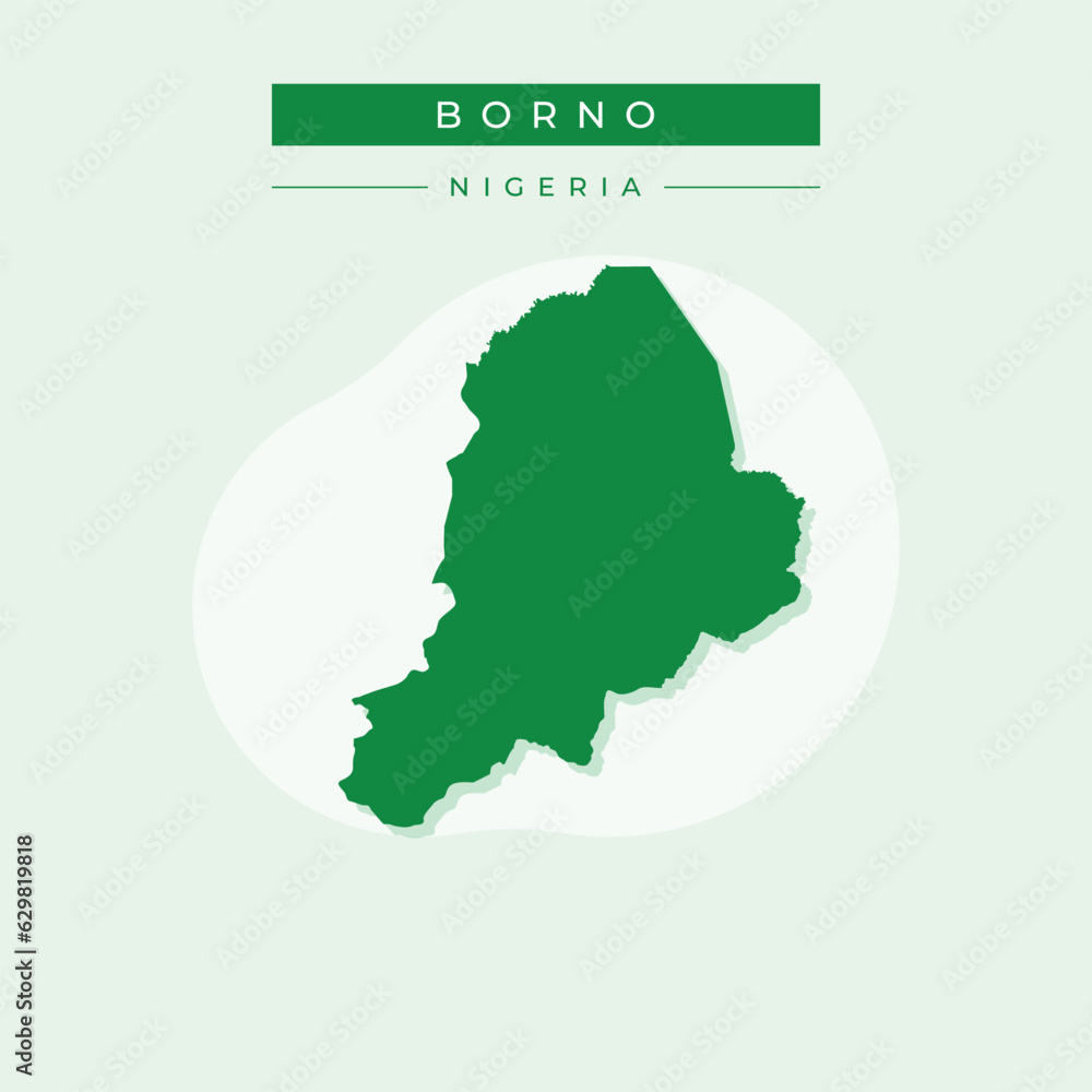 Vector illustration vector of Borno map Nigeria