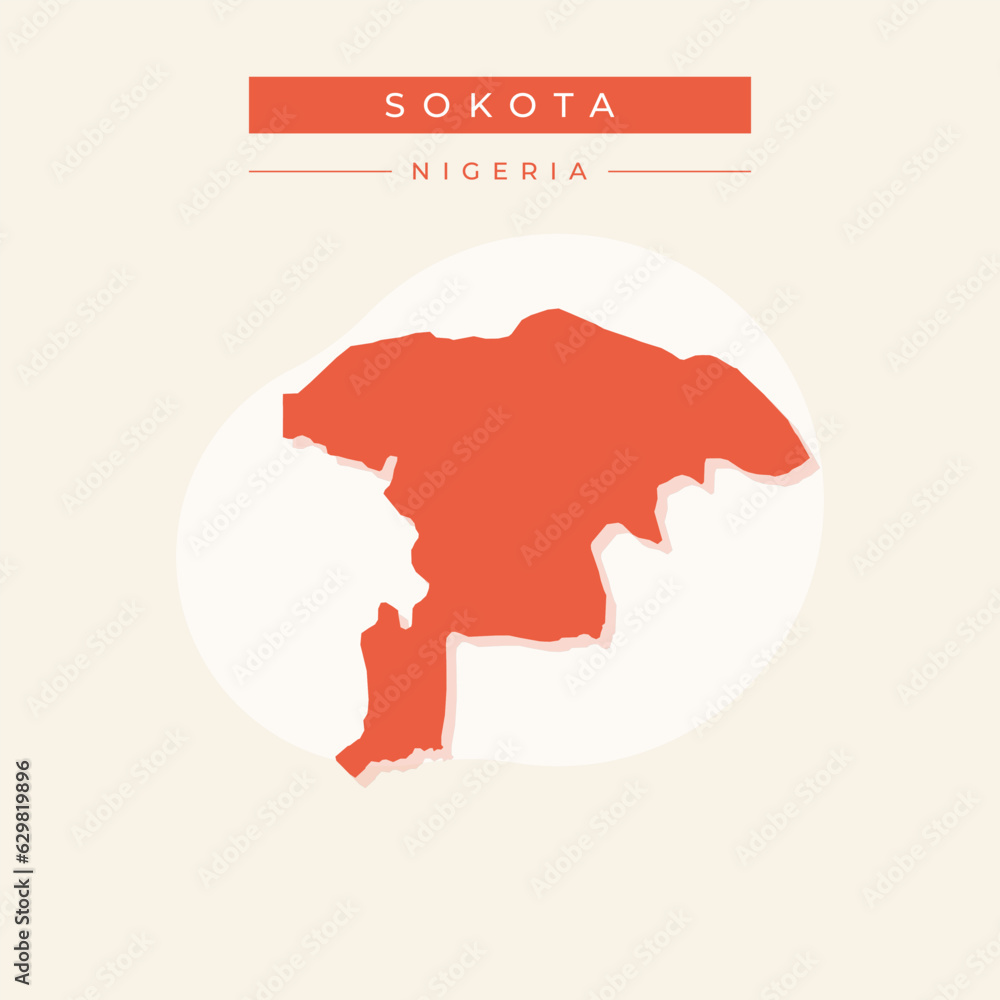 Vector illustration vector of Sokoto map Nigeria Vector illustration vector of Sokoto map Nigeria