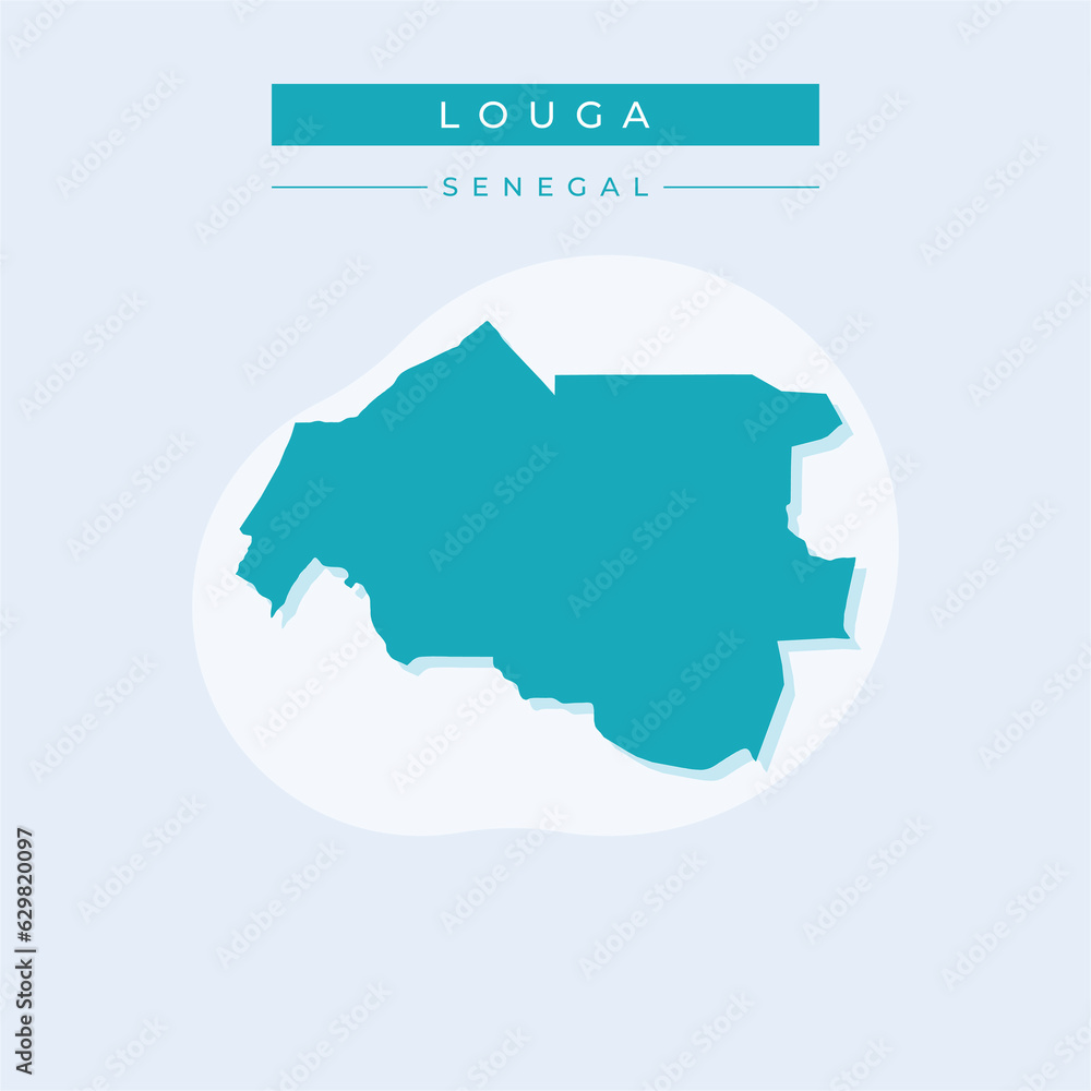 Vector illustration vector of Louga map Senegal