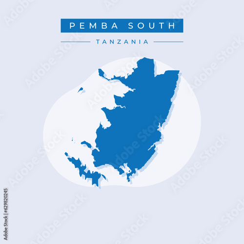 Vector illustration vector of Pemba South map Tanzania
