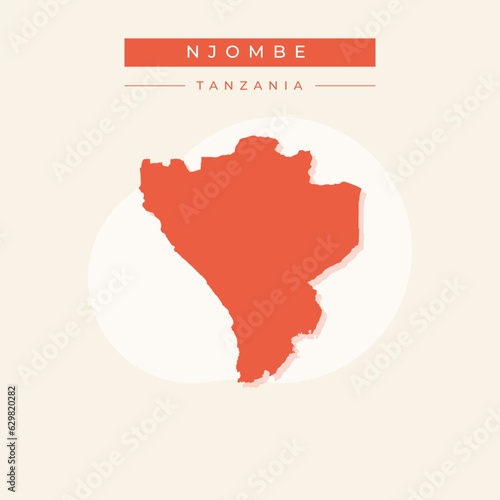 Vector illustration vector of Njombe map Tanzania