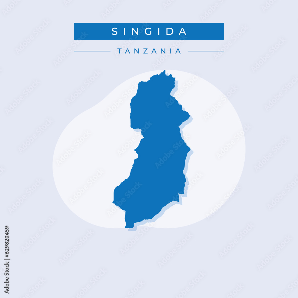 Vector illustration vector of Singida map Tanzania Vector illustration vector of Singida map Tanzania