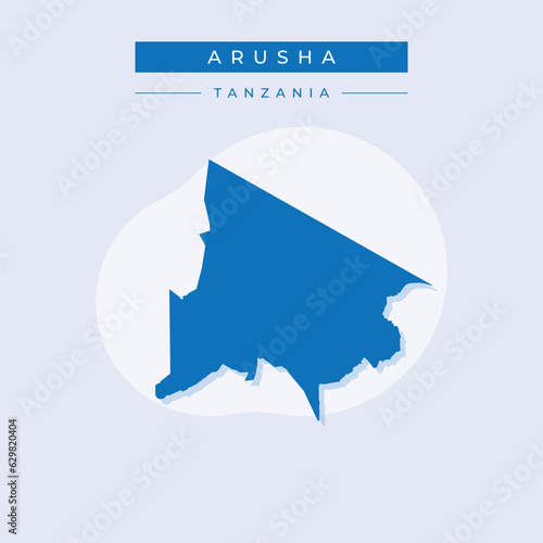 Vector illustration vector of Arusha map Tanzania
