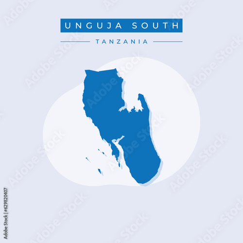Vector illustration vector of Unguja South map Tanzania