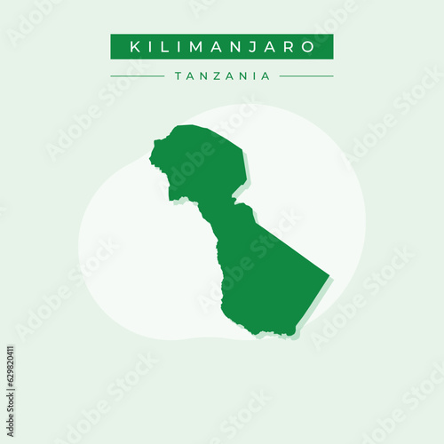 Vector illustration vector of Kilimanjaro map Tanzania